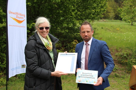 Umweltminister Torsten Glauber und Dr. Birgit Angerer