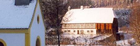 Winteransicht im Freilandmuseum