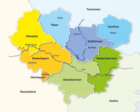 Die Partner der Europaregion Donau-Moldau