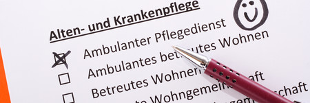 Formular zum Ausfüllen eines Pflegevertrages