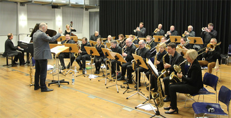 Eine Big-Band bei der Probe